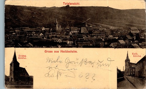 Gruss aus heddesheim - ak,